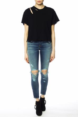 Cropped t-shirt with holes, zdjęcie 2 Cropped t-shirt with holes od Amiri